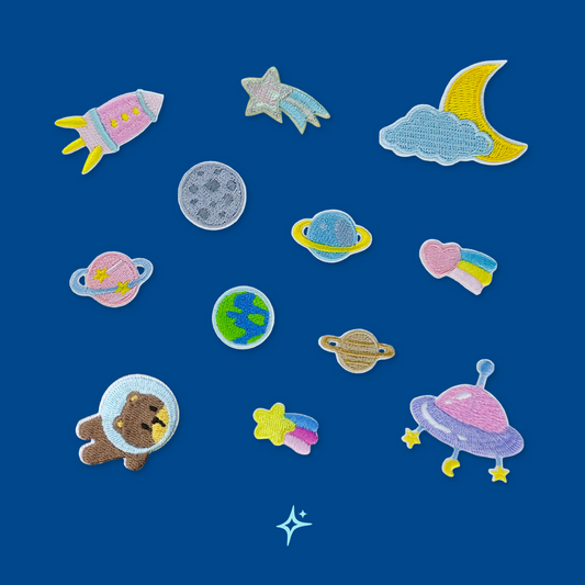 Cosmic Space Galaxy Patches