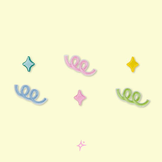 Sparkle & Confetti Streamer Patches
